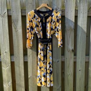 Vintage Lane Bryant Spring Dress 22/24 🖤🤍💛